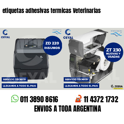 etiquetas adhesivas termicas Veterinarias