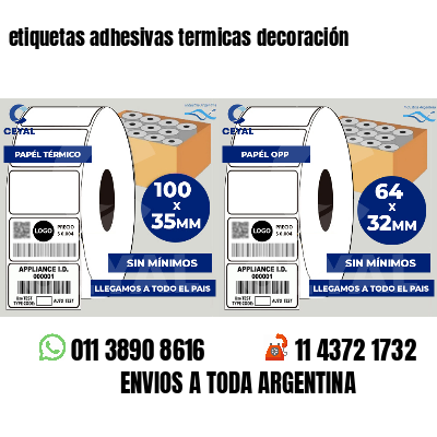 etiquetas adhesivas termicas decoración
