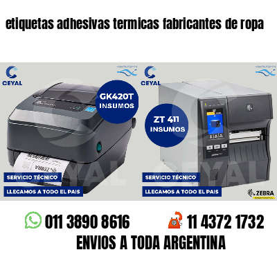 etiquetas adhesivas termicas fabricantes de ropa
