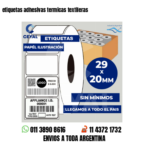 etiquetas adhesivas termicas textileras