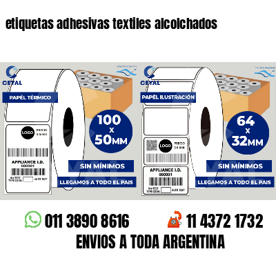 etiquetas adhesivas textiles alcolchados