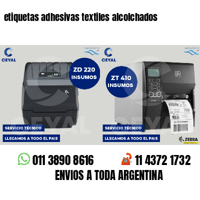 etiquetas adhesivas textiles alcolchados