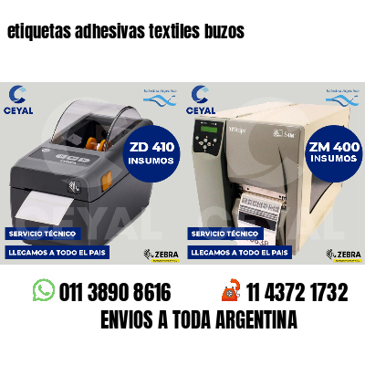 etiquetas adhesivas textiles buzos