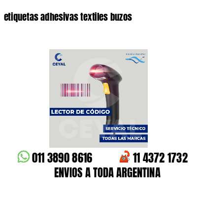 etiquetas adhesivas textiles buzos