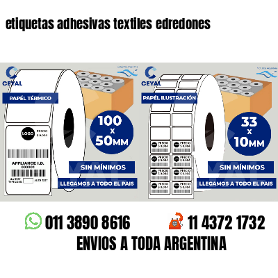 etiquetas adhesivas textiles edredones