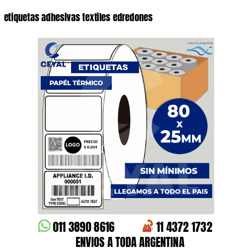 etiquetas adhesivas textiles edredones