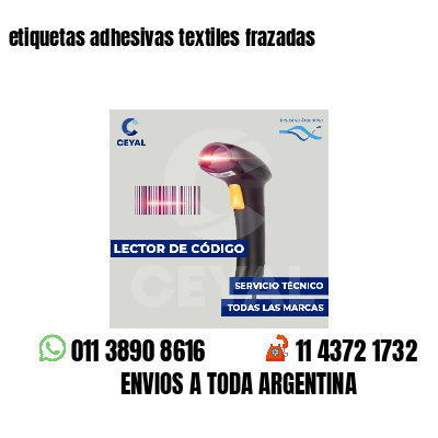 etiquetas adhesivas textiles frazadas