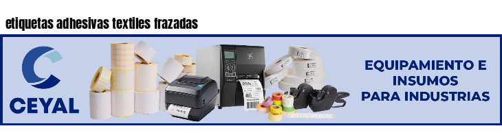 etiquetas adhesivas textiles frazadas