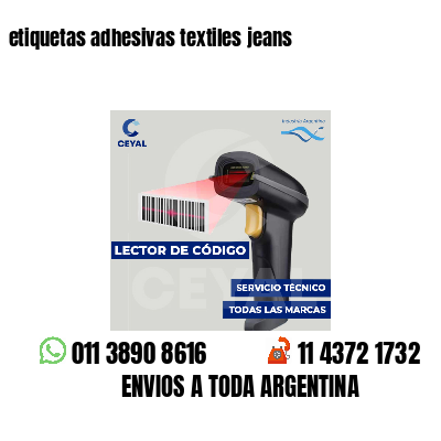 etiquetas adhesivas textiles jeans