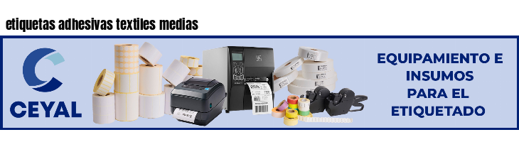 etiquetas adhesivas textiles medias