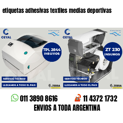 etiquetas adhesivas textiles medias deportivas