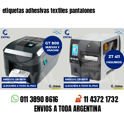 etiquetas adhesivas textiles pantalones