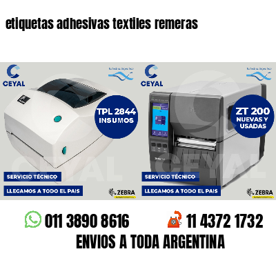 etiquetas adhesivas textiles remeras