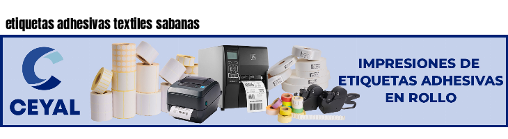 etiquetas adhesivas textiles sabanas