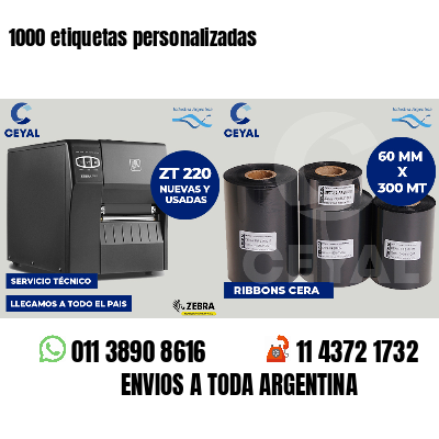 1000 etiquetas personalizadas
