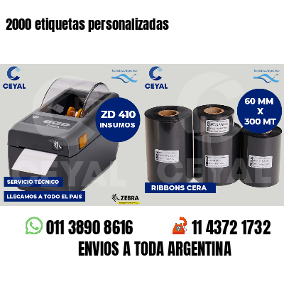2000 etiquetas personalizadas
