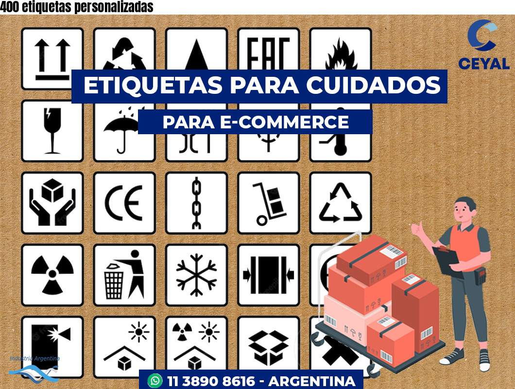 400 etiquetas personalizadas