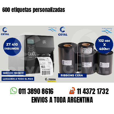 600 etiquetas personalizadas