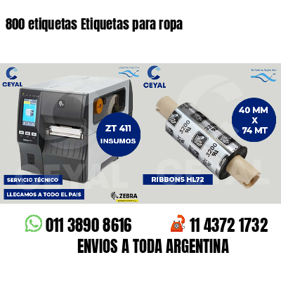 800 etiquetas Etiquetas para ropa