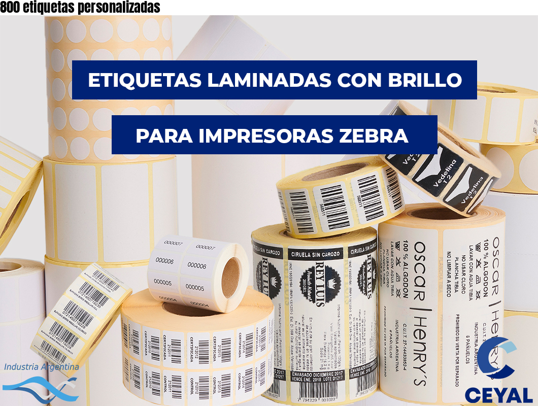 800 etiquetas personalizadas
