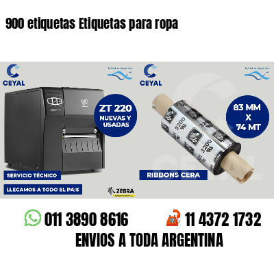 900 etiquetas Etiquetas para ropa