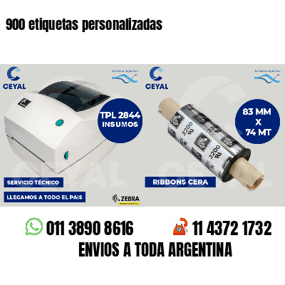 900 etiquetas personalizadas