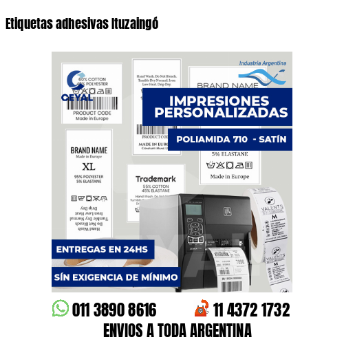 Etiquetas adhesivas Ituzaingó