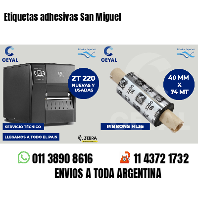 Etiquetas adhesivas San Miguel