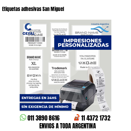 Etiquetas adhesivas San Miguel
