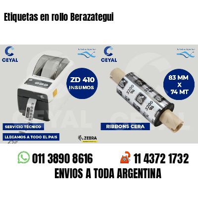 Etiquetas en rollo Berazategui