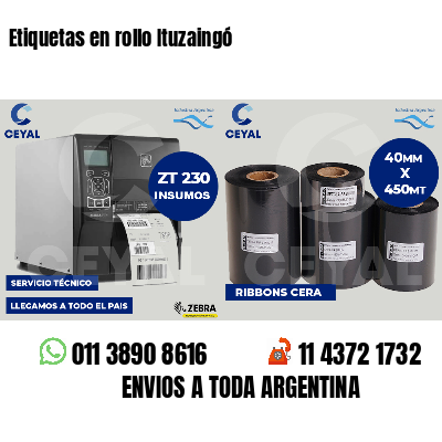 Etiquetas en rollo Ituzaingó