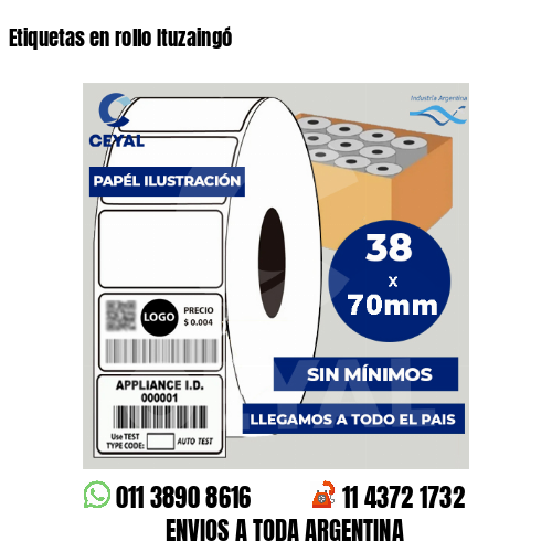 Etiquetas en rollo Ituzaingó