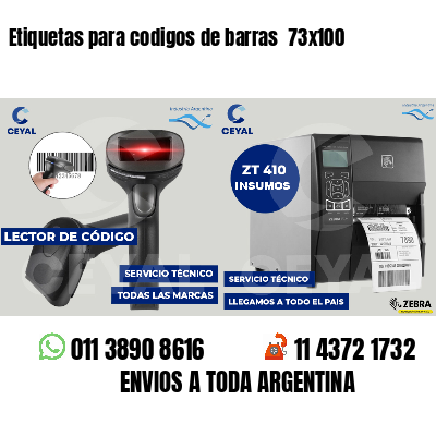 Etiquetas para codigos de barras  73x100