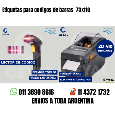 Etiquetas para codigos de barras  73x110