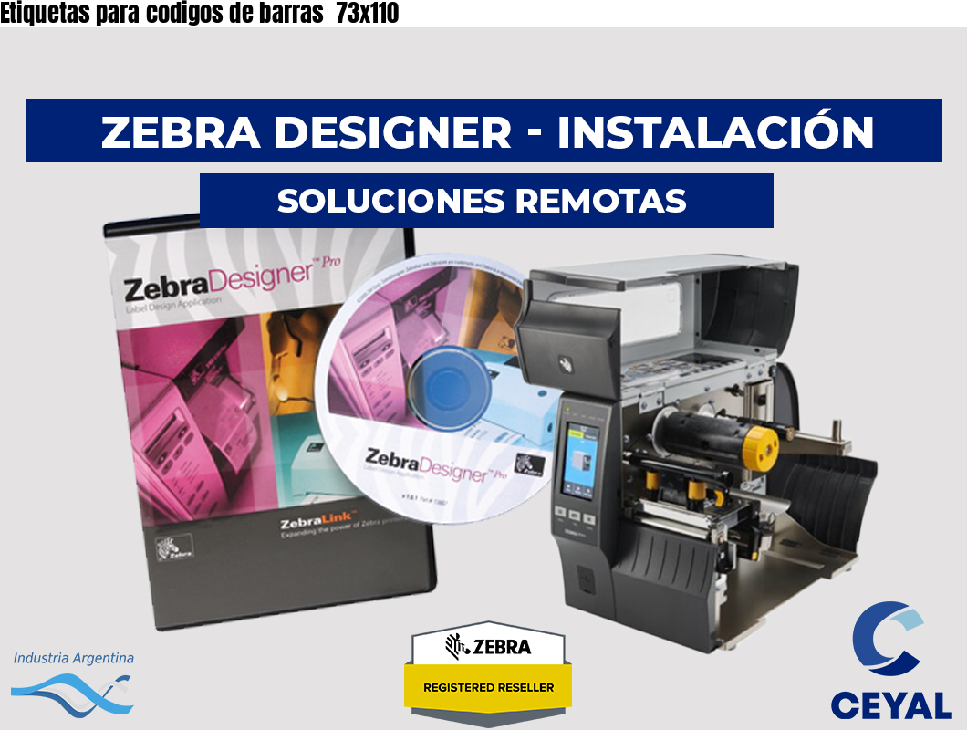 Etiquetas para codigos de barras  73x110
