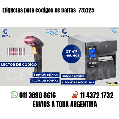 Etiquetas para codigos de barras  73x125