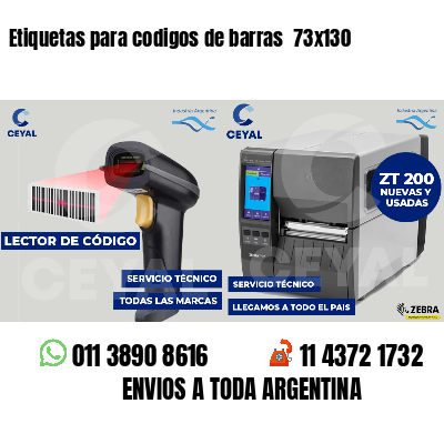 Etiquetas para codigos de barras  73x130