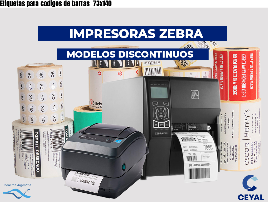Etiquetas para codigos de barras  73x140