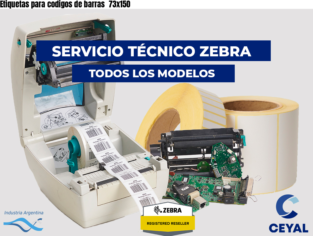 Etiquetas para codigos de barras  73x150