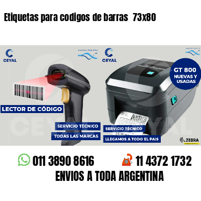 Etiquetas para codigos de barras  73x80