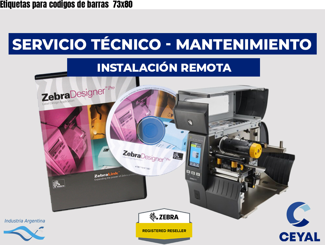 Etiquetas para codigos de barras  73x80