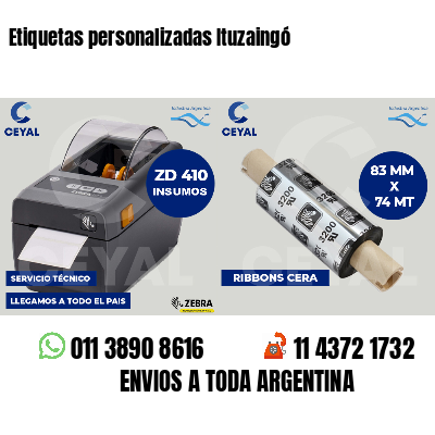 Etiquetas personalizadas Ituzaingó