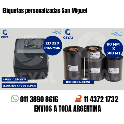 Etiquetas personalizadas San Miguel
