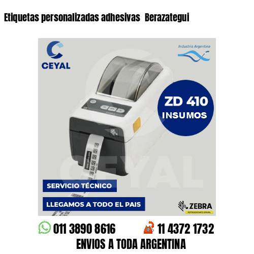 Etiquetas personalizadas adhesivas  Berazategui