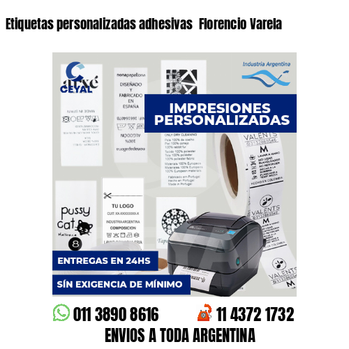 Etiquetas personalizadas adhesivas  Florencio Varela