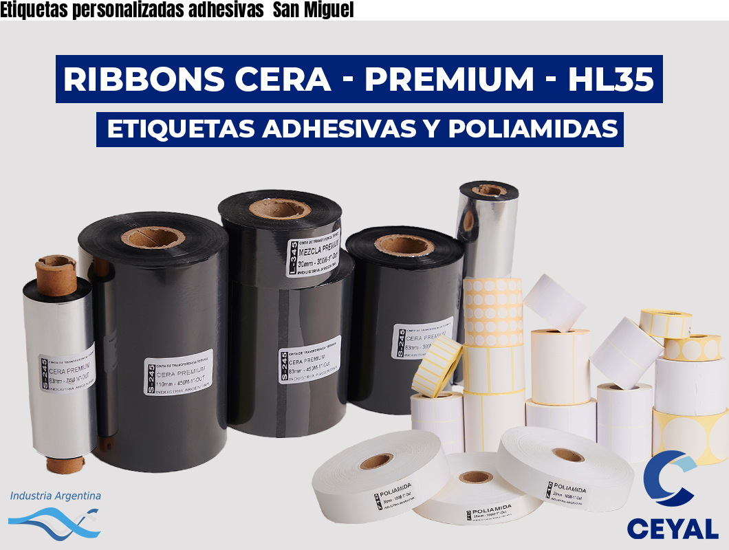 Etiquetas personalizadas adhesivas  San Miguel