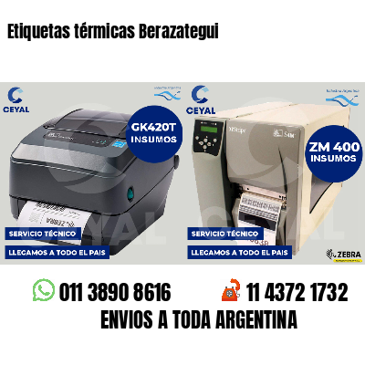 Etiquetas térmicas Berazategui