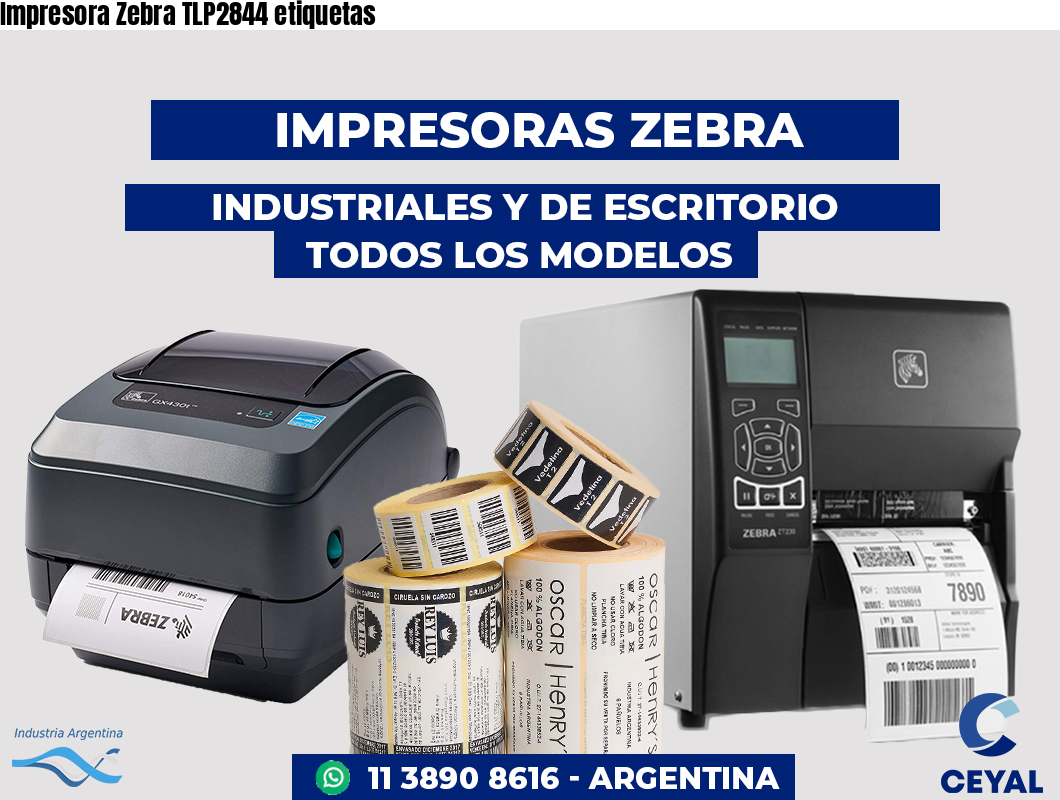 Impresora Zebra TLP2844 etiquetas