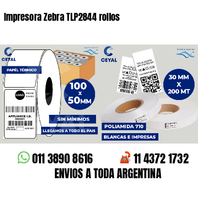 Impresora Zebra TLP2844 rollos