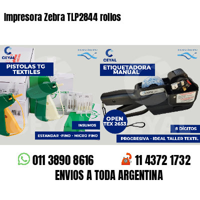 Impresora Zebra TLP2844 rollos